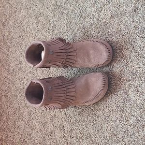 Grey moccasins size 7